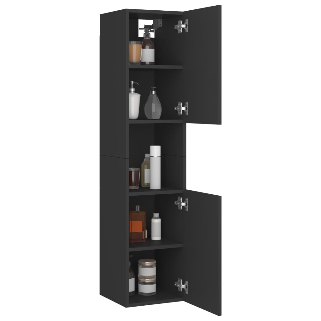 Badschrank Wandschrank Hochschrank Badezimmerschrank Hängeschrank 30x30x130cm - Bild 68 von 153