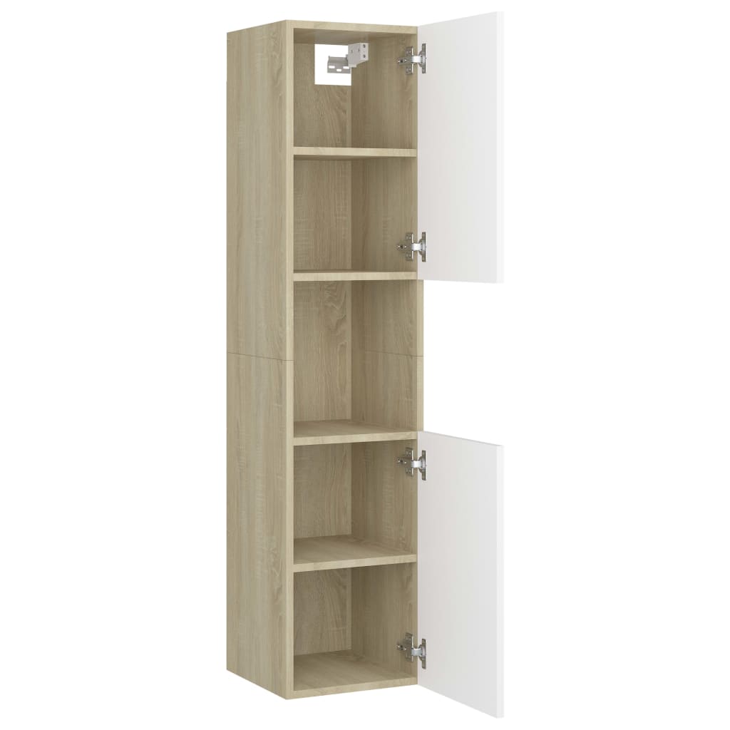 Badschrank Wandschrank Hochschrank Badezimmerschrank Hängeschrank 30x30x130cm - Bild 39 von 153