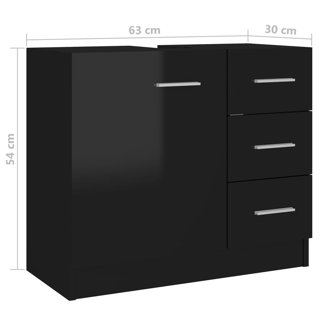 Waschbeckenunterschrank Badezimmerschrank Waschtisch Unterschrank Badschrank - Bild 65 von 97