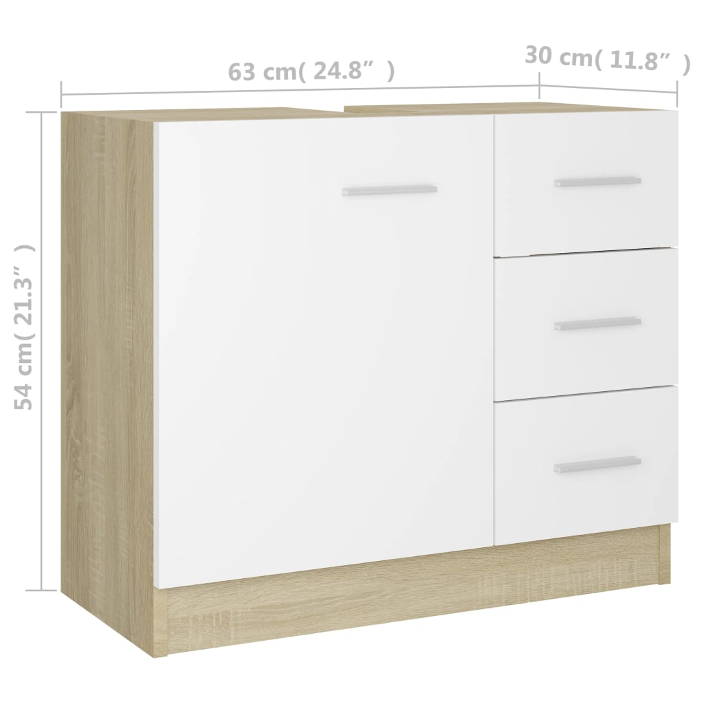 Waschbeckenunterschrank Badezimmerschrank Waschtisch Unterschrank Badschrank - Bild 49 von 97