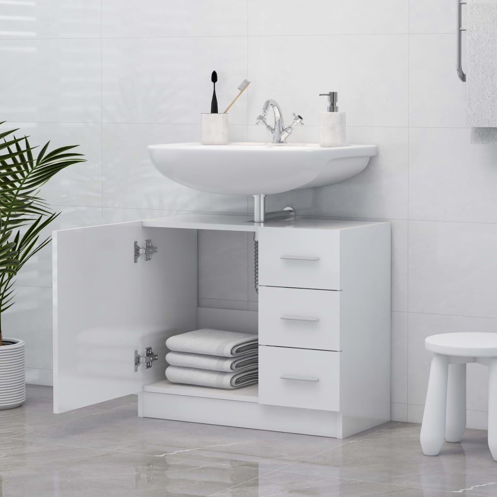 Waschbeckenunterschrank Badezimmerschrank Waschtisch Unterschrank Badschrank - Bild 52 von 97
