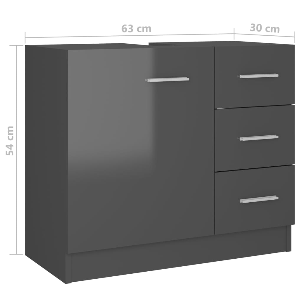 Waschbeckenunterschrank Badezimmerschrank Waschtisch Unterschrank Badschrank - Bild 73 von 97