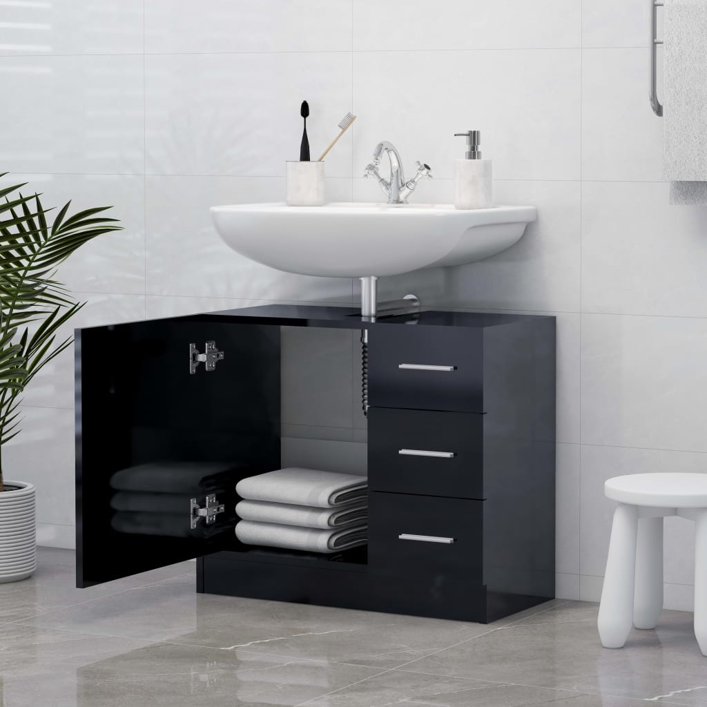 Waschbeckenunterschrank Badezimmerschrank Waschtisch Unterschrank Badschrank - Bild 60 von 97
