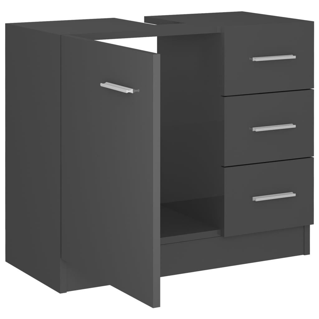 Waschbeckenunterschrank Badezimmerschrank Waschtisch Unterschrank Badschrank - Bild 72 von 97