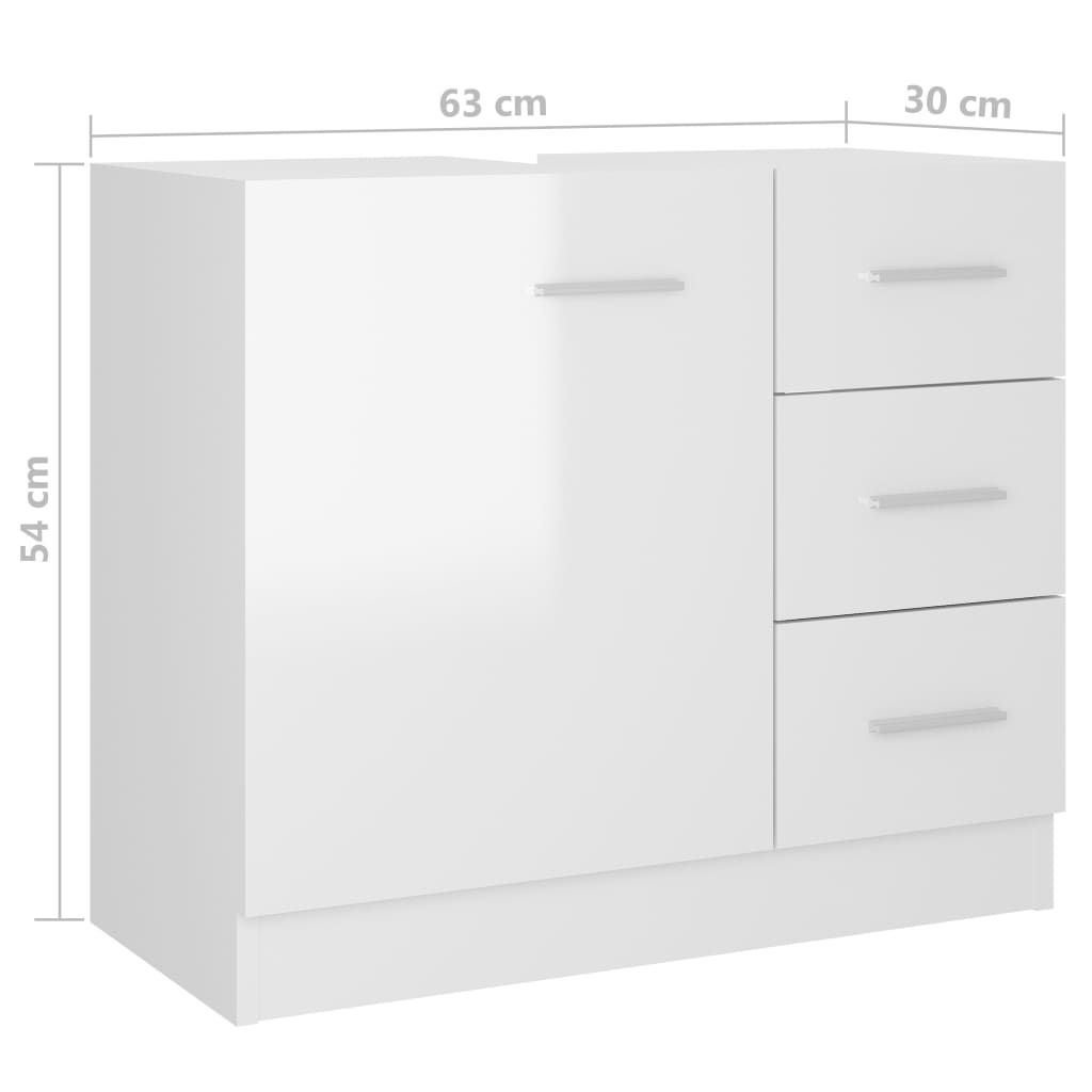 Waschbeckenunterschrank Badezimmerschrank Waschtisch Unterschrank Badschrank - Bild 57 von 97
