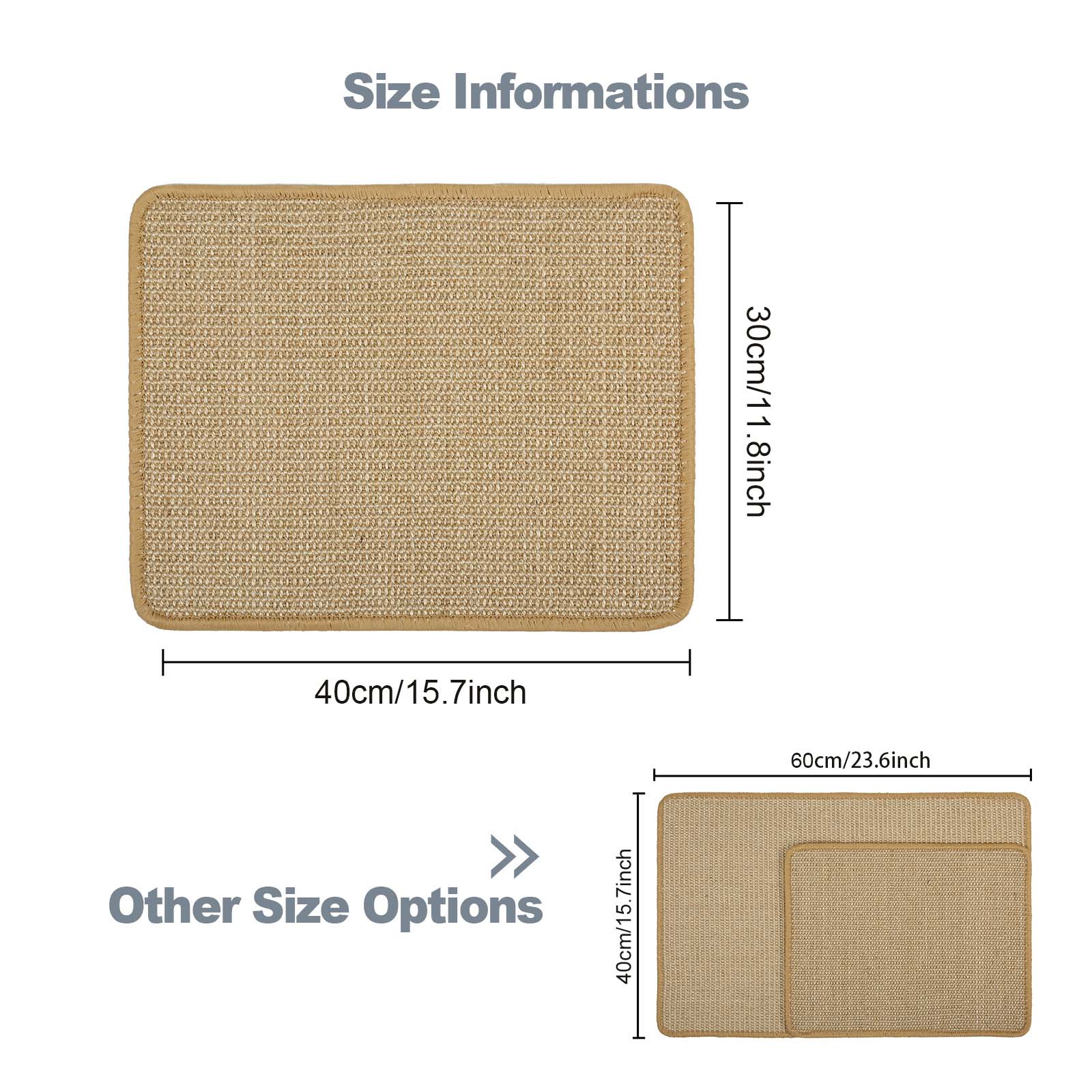 Kratzteppich Kratzmatte Kratzbrett Katzenspielzeug Sisalmatte Sisalteppich Sisal - Bild 8 von 19