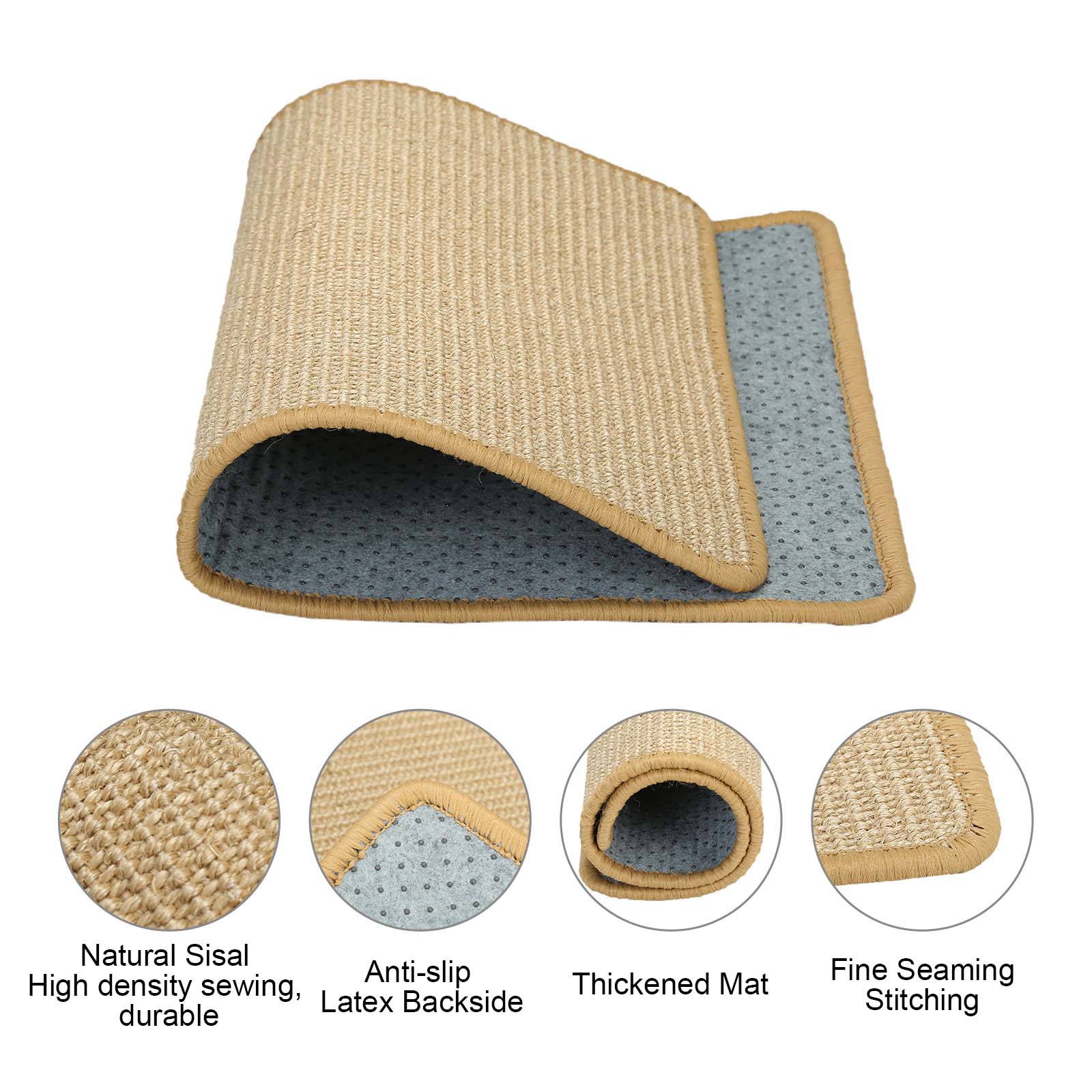 Kratzteppich Kratzmatte Kratzbrett Katzenspielzeug Sisalmatte Sisalteppich Sisal - Bild 6 von 19