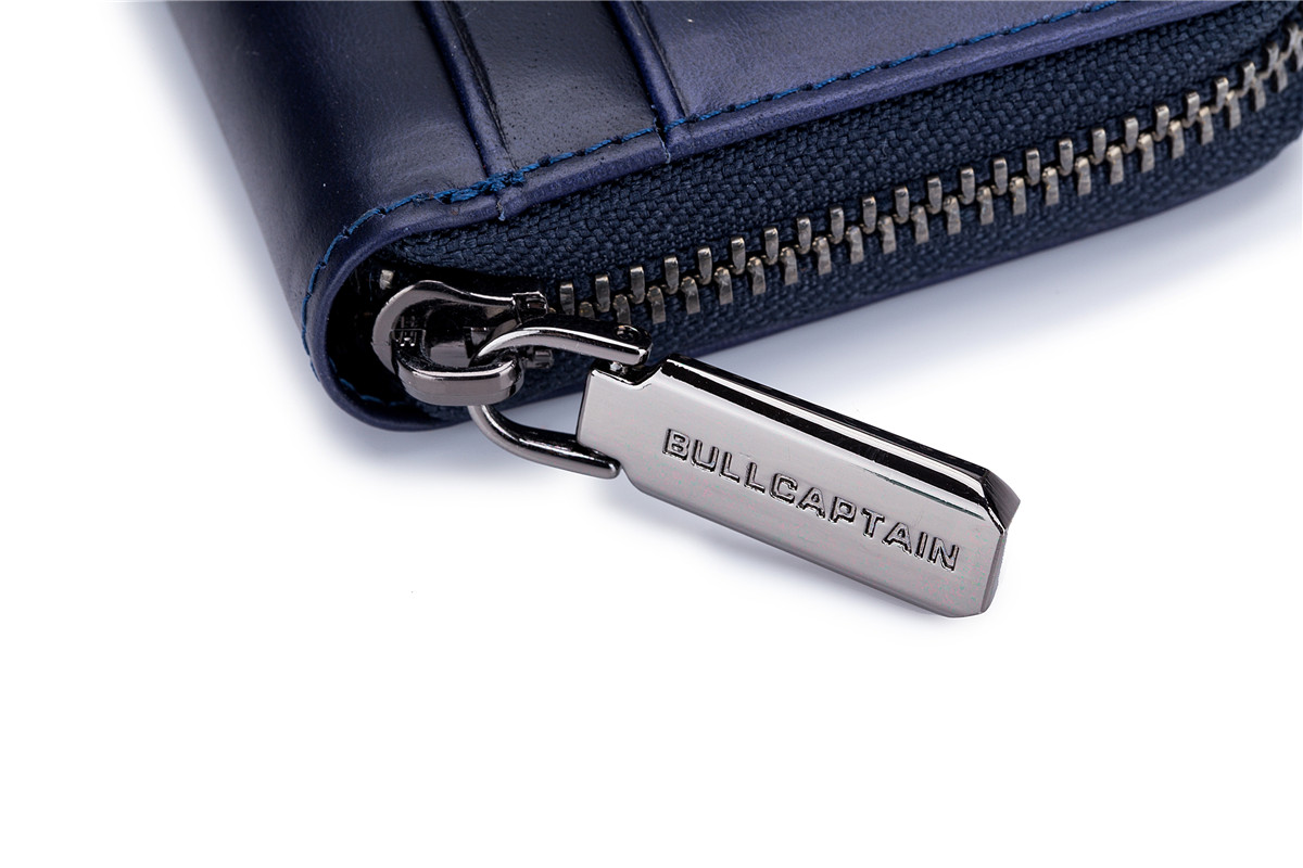 Damen Herren Kreditkartenetui Leder Geldbörse mit RFID-Schutz  Reißverschluss DHL