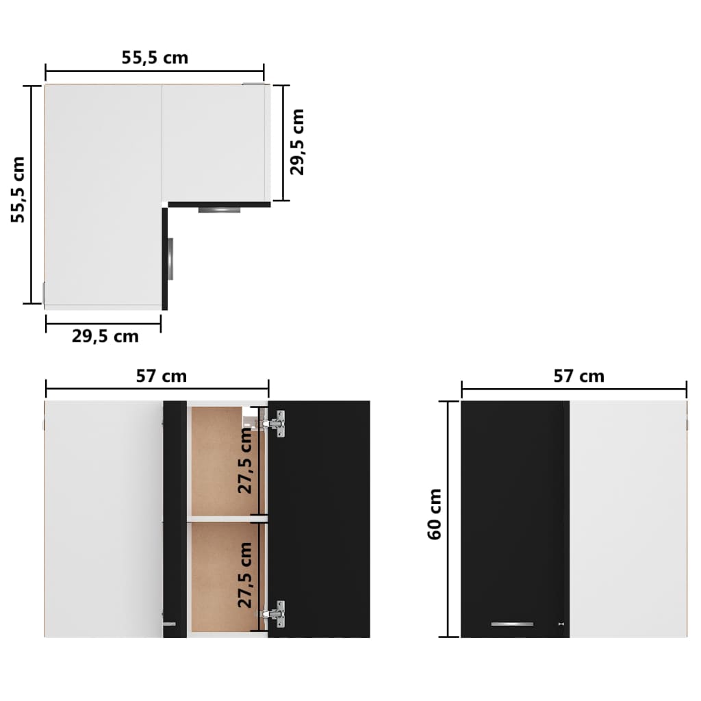 Schwarz Küchenschrank Küchenzeile Einbauküche Unterschrank Hängeschrank Module - Bild 238 von 295
