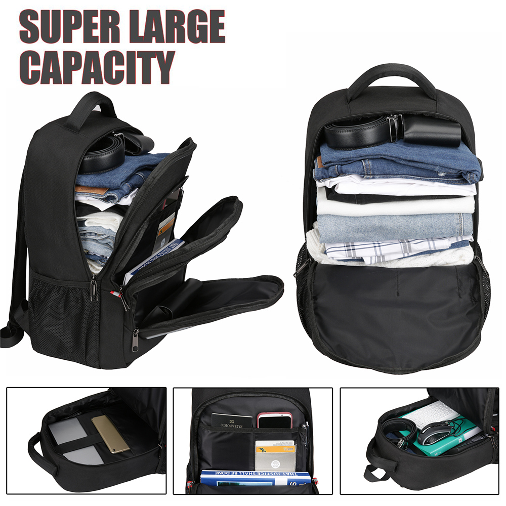15.6" 17.3" Mens Large Backpack Business School Bag Waterproof Sport Laptop Bags - Picture 61 of 101
