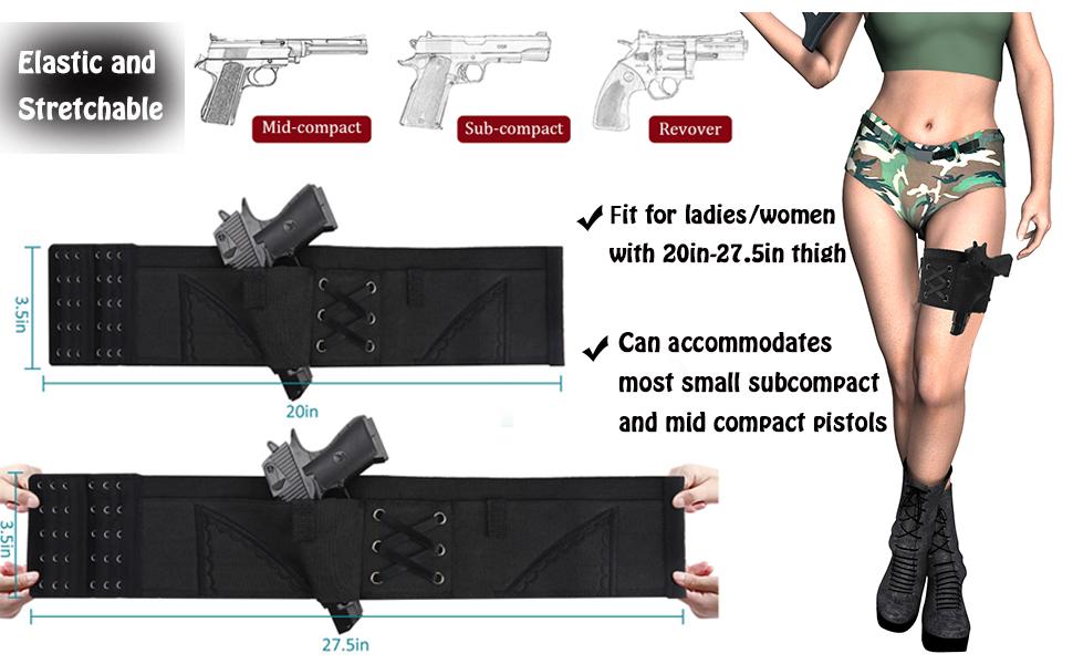 Universal Tactical Gun Holster – IWB/OWB & Leg Holster For Glock 17/19, Most Pistols, Concealed Carry