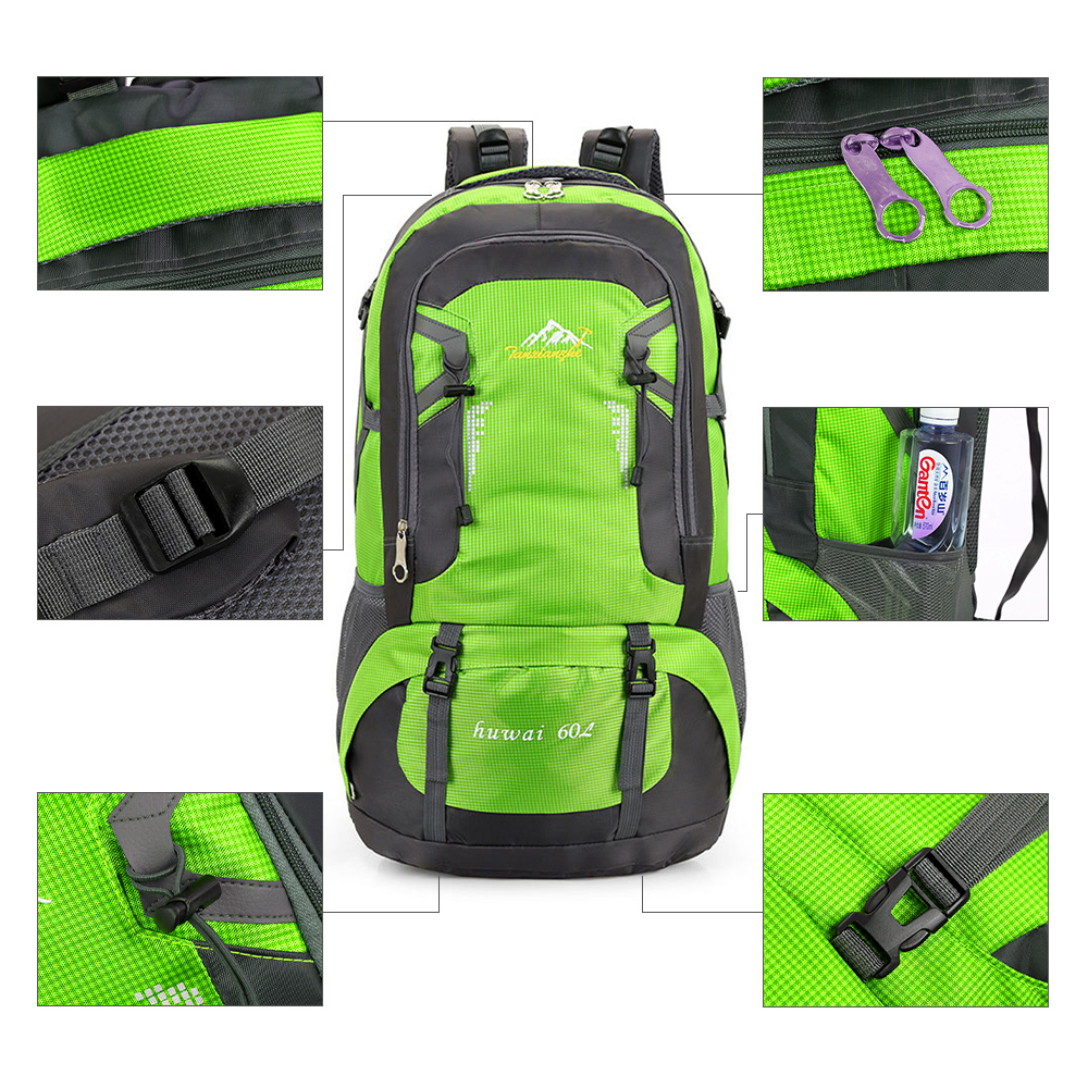 40 60 70Litre Backpack Large Waterproof Hiking Travel Rucksack Luggage Sport Bag - Picture 50 of 115