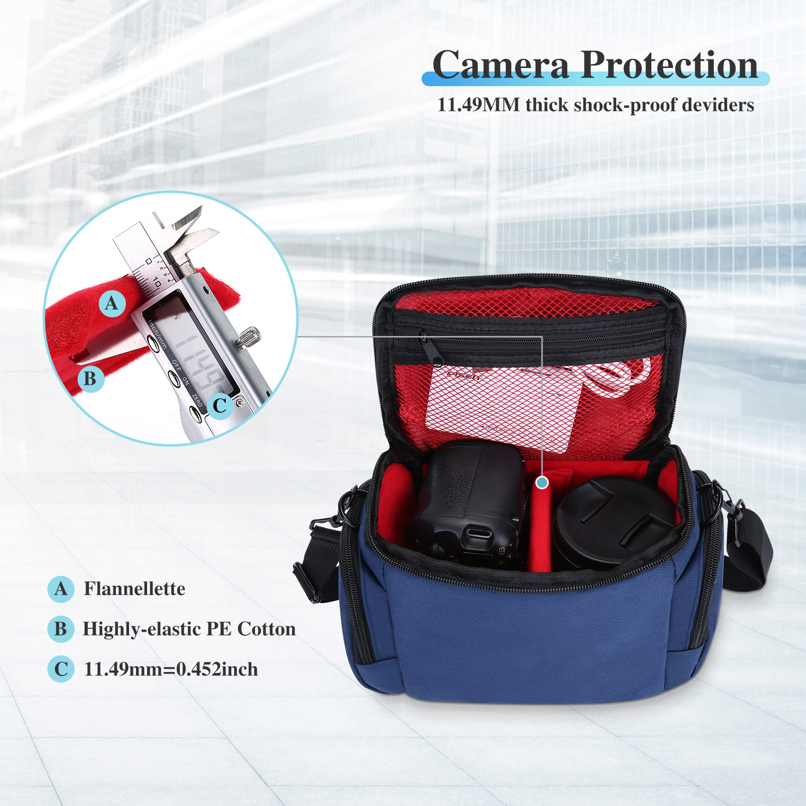 Camera Bag Case DSLR SLR Single Shoulder Bag for Canon Nikon Sony Panasonic US - Picture 29 of 53