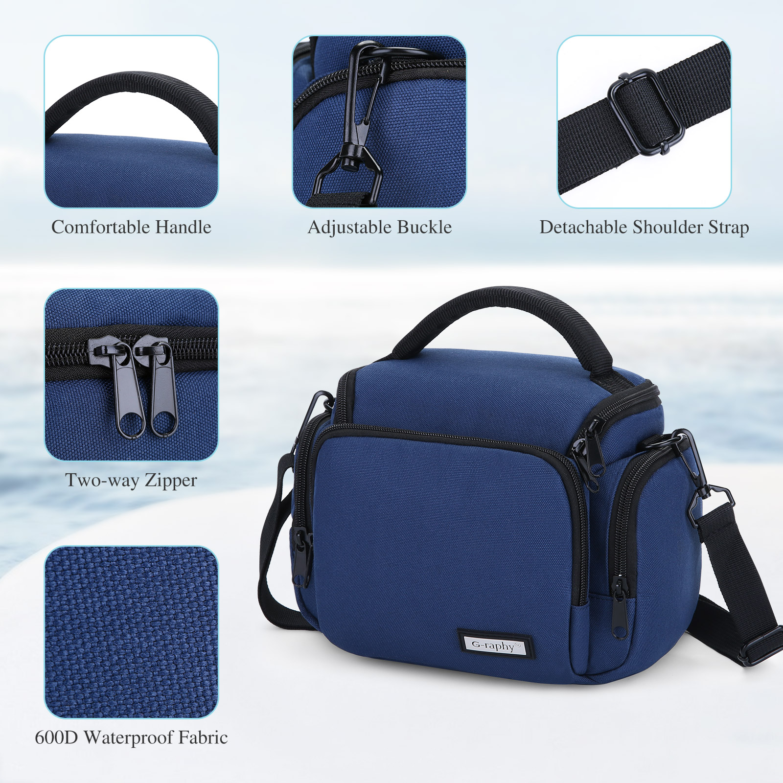 Camera Bag Case DSLR SLR Single Shoulder Bag for Canon Nikon Sony Panasonic US - Picture 31 of 53