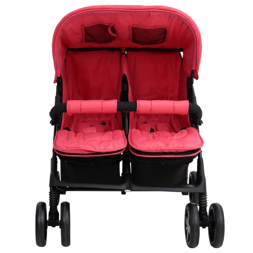 Zwillingswagen Zwillingsbuggy Geschwisterbuggy Falten Buggy Kinderwagen Stahl - Bild 55 von 72
