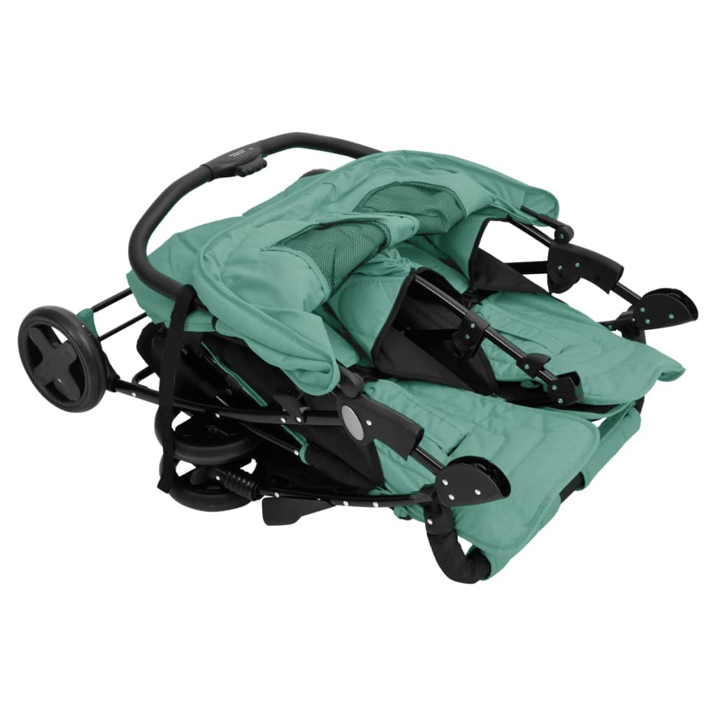 Zwillingswagen Zwillingsbuggy Geschwisterbuggy Falten Buggy Kinderwagen Stahl - Bild 71 von 72