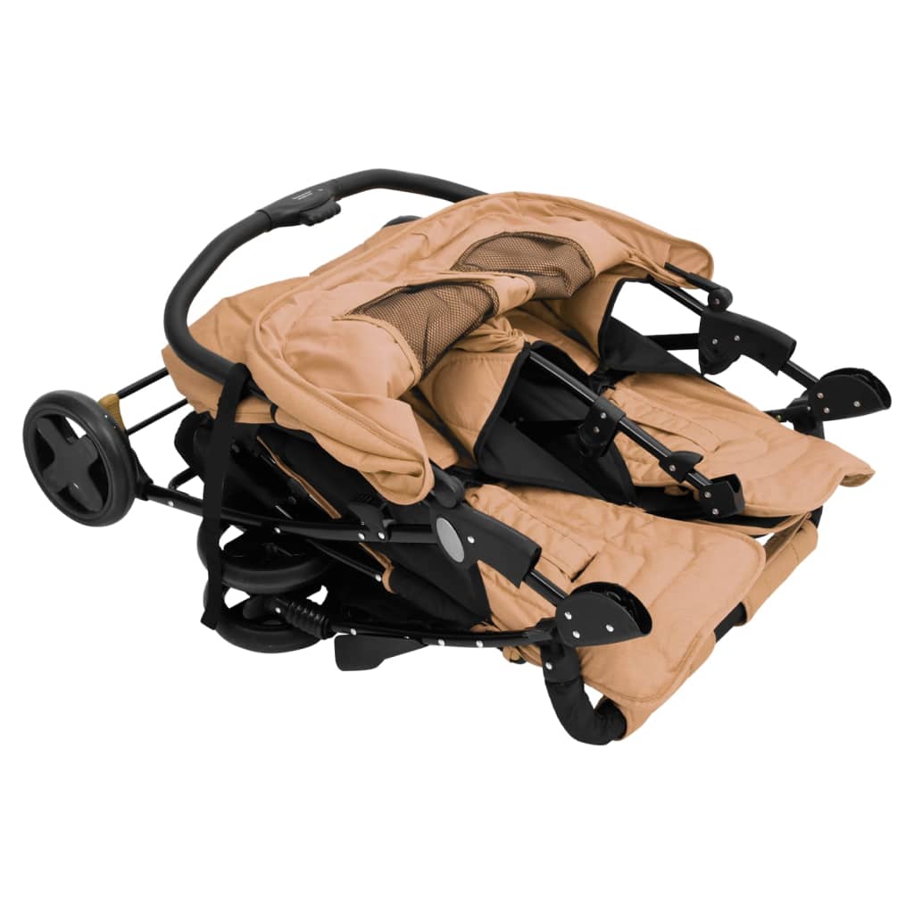 Zwillingswagen Zwillingsbuggy Geschwisterbuggy Falten Buggy Kinderwagen Stahl - Bild 38 von 72