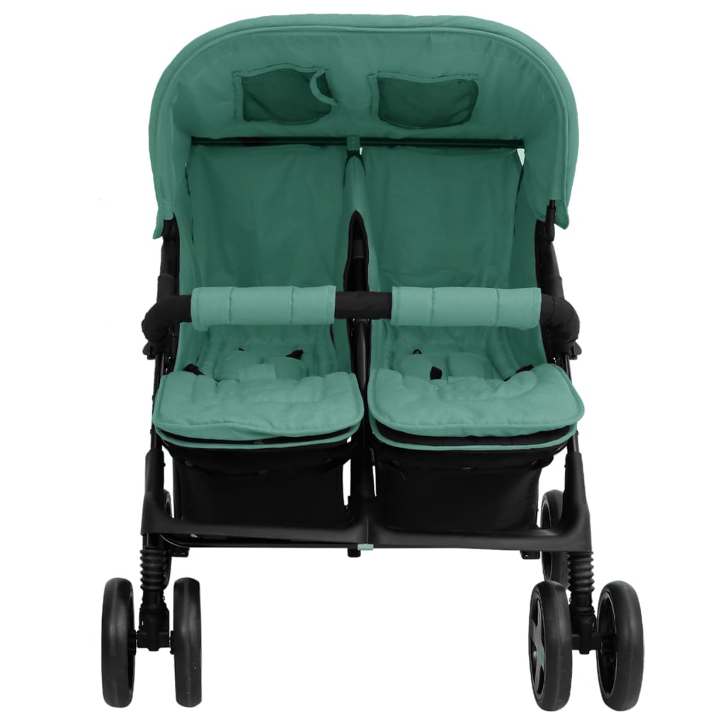 Zwillingswagen Zwillingsbuggy Geschwisterbuggy Falten Buggy Kinderwagen Stahl - Bild 66 von 72