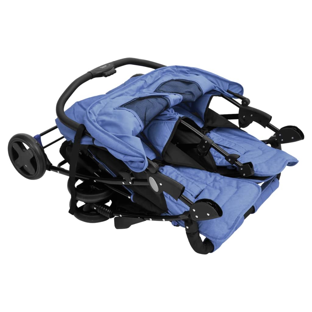Zwillingswagen Zwillingsbuggy Geschwisterbuggy Falten Buggy Kinderwagen Stahl - Bild 49 von 72
