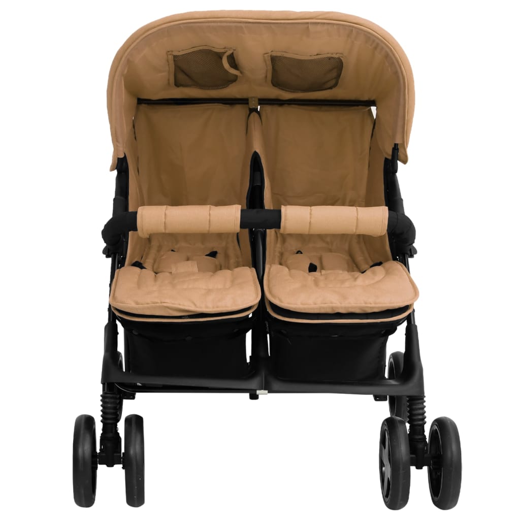 Zwillingswagen Zwillingsbuggy Geschwisterbuggy Falten Buggy Kinderwagen Stahl - Bild 33 von 72