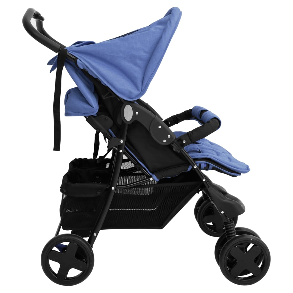 Zwillingswagen Zwillingsbuggy Geschwisterbuggy Falten Buggy Kinderwagen Stahl - Bild 46 von 72