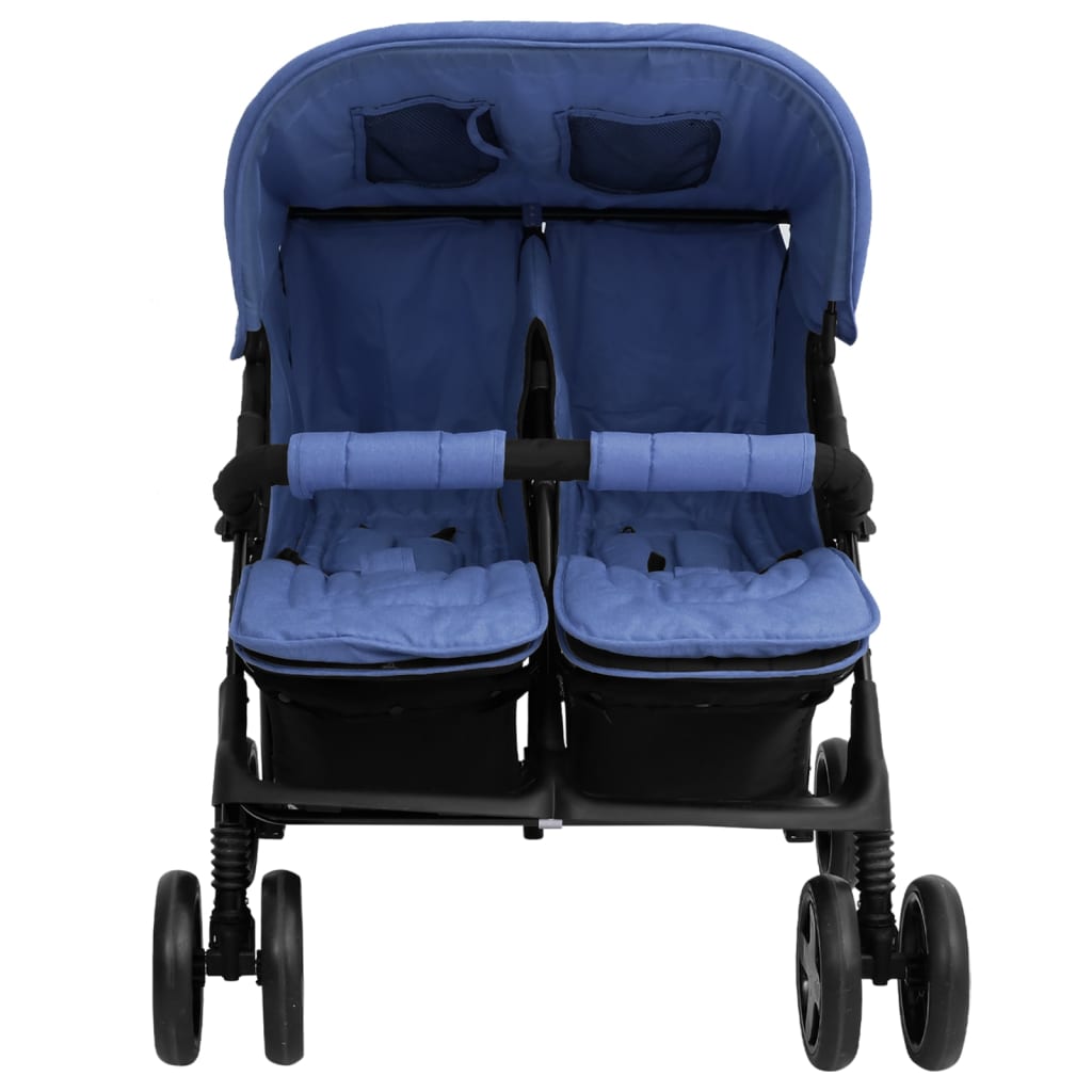 Zwillingswagen Zwillingsbuggy Geschwisterbuggy Falten Buggy Kinderwagen Stahl - Bild 44 von 72
