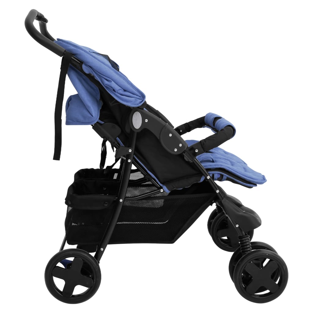 Zwillingswagen Zwillingsbuggy Geschwisterbuggy Falten Buggy Kinderwagen Stahl - Bild 45 von 72
