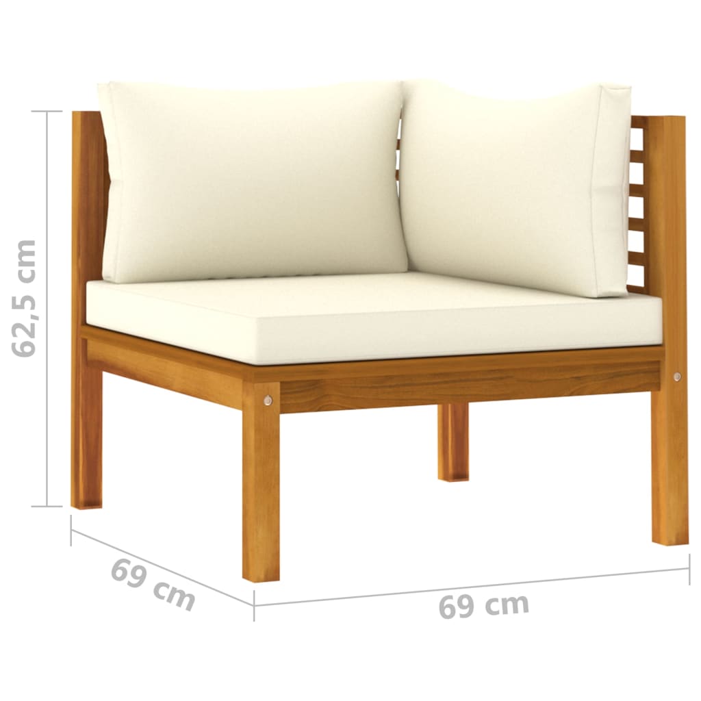 Gartenmöbel Sitzgruppe Massivholz Akazie Lounge Sofa Couch Garnitur Sessel Tisch - Bild 14 von 33