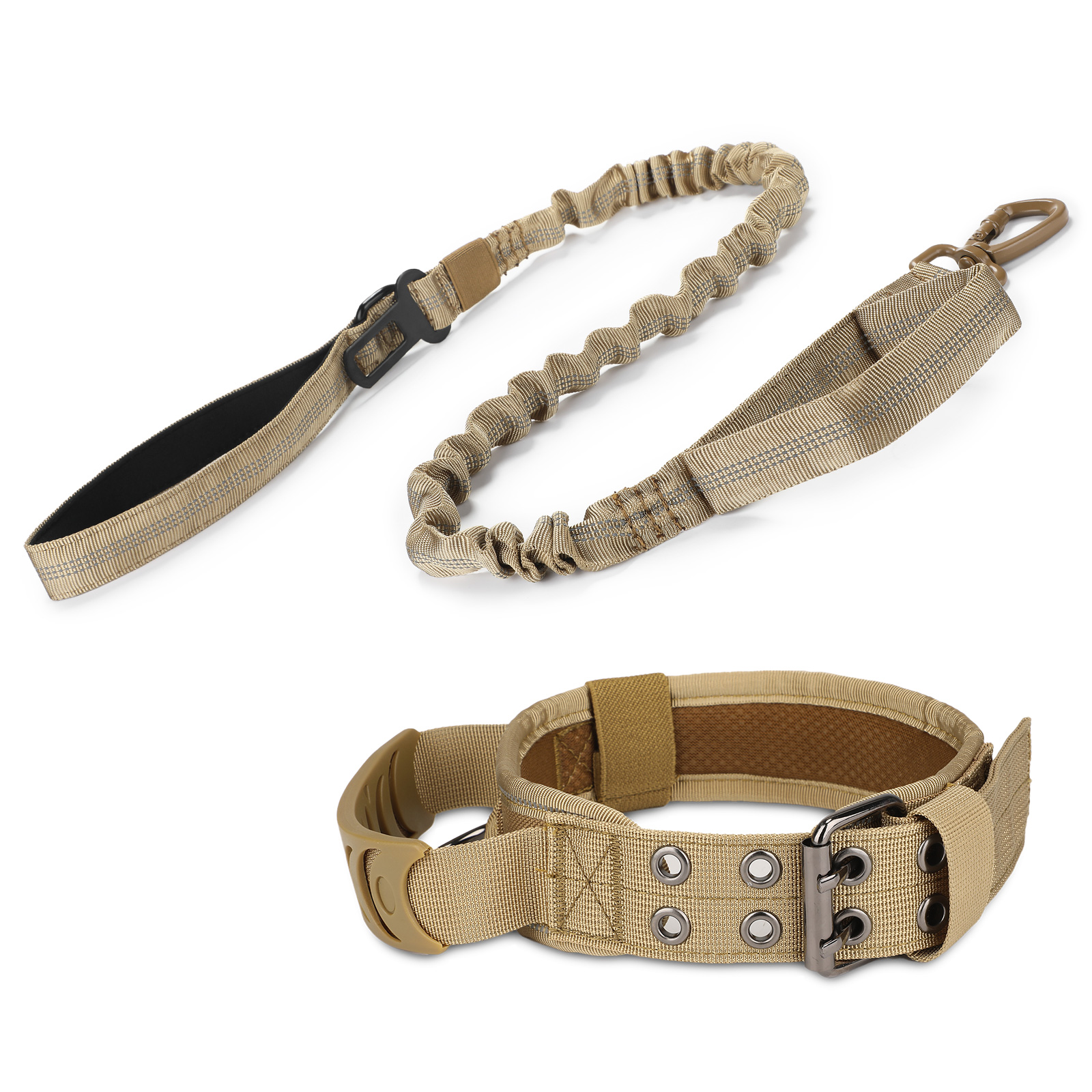 Taktisches Hundehalsband mit Griff Hundeleine Verstellbar Halsband Gepolstert