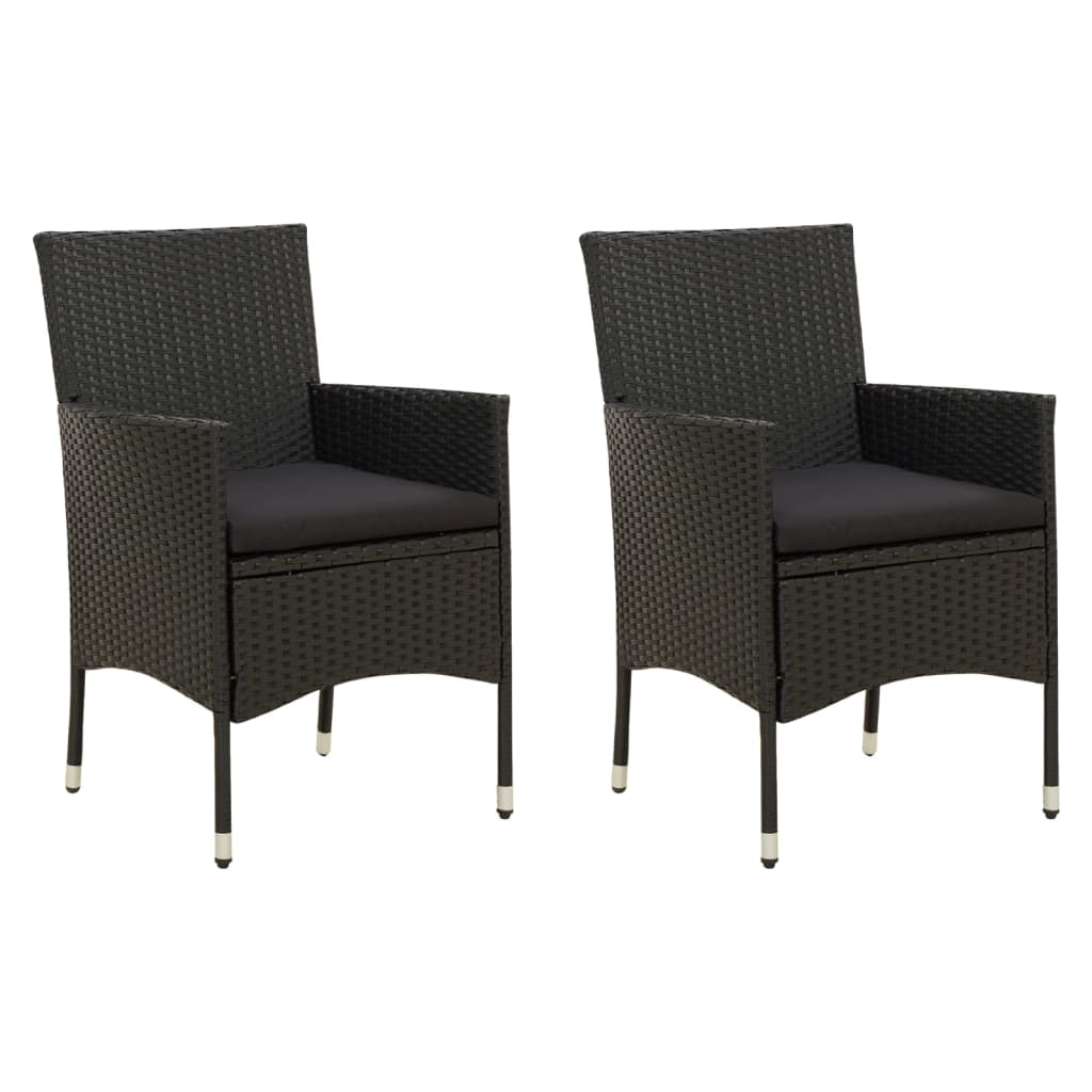 Gartenstühle Balkonstühle Campingstühle mit Sitzpolster 2/4 Stk. Poly Rattan - Bild 14 von 15