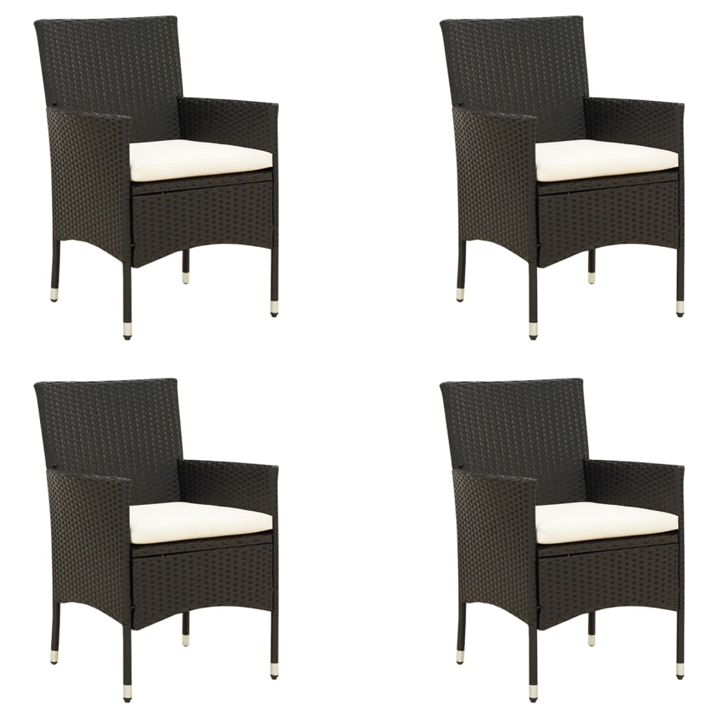 Gartenstühle Balkonstühle Campingstühle mit Sitzpolster 2/4 Stk. Poly Rattan - Bild 13 von 15