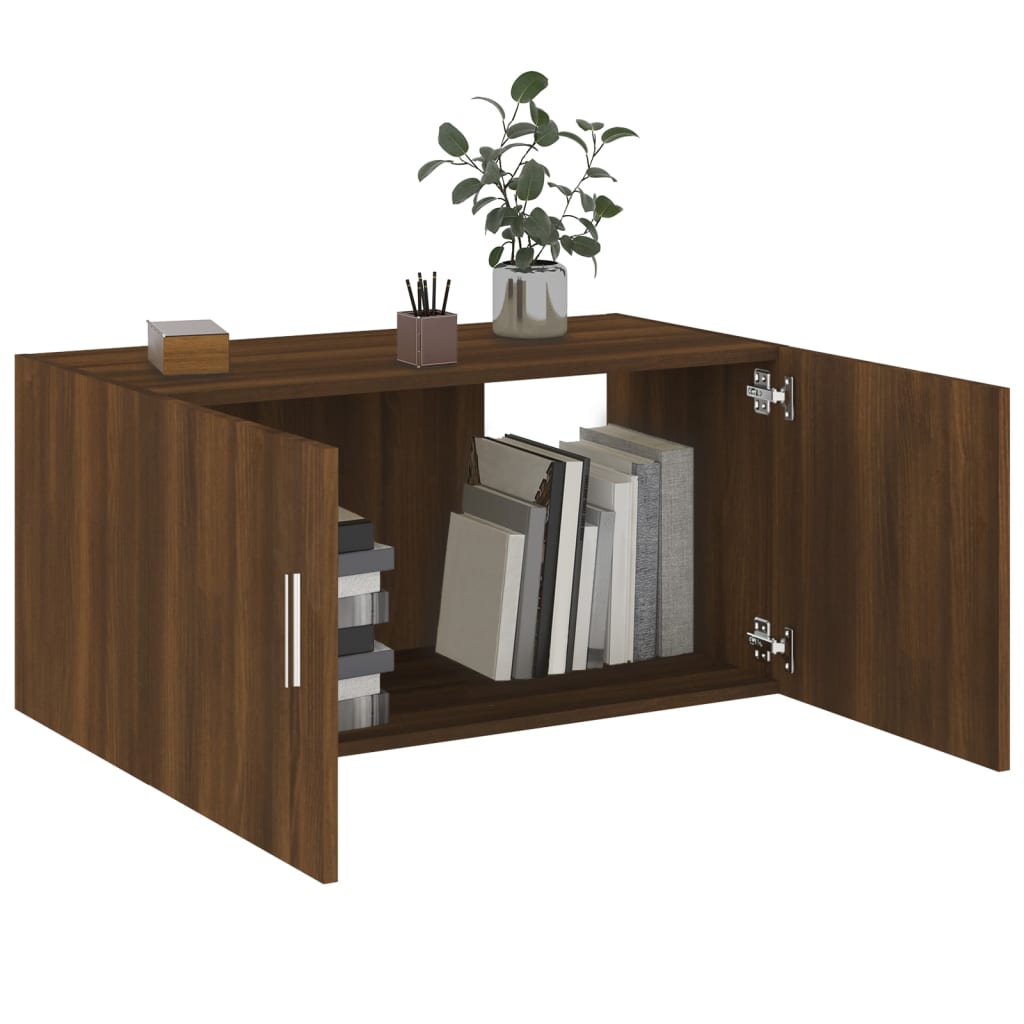 Wall Mounted Cabinet Chipboard Floating Storage Vanity Cupboard 2 Door Bathroom - Picture 60 of 63