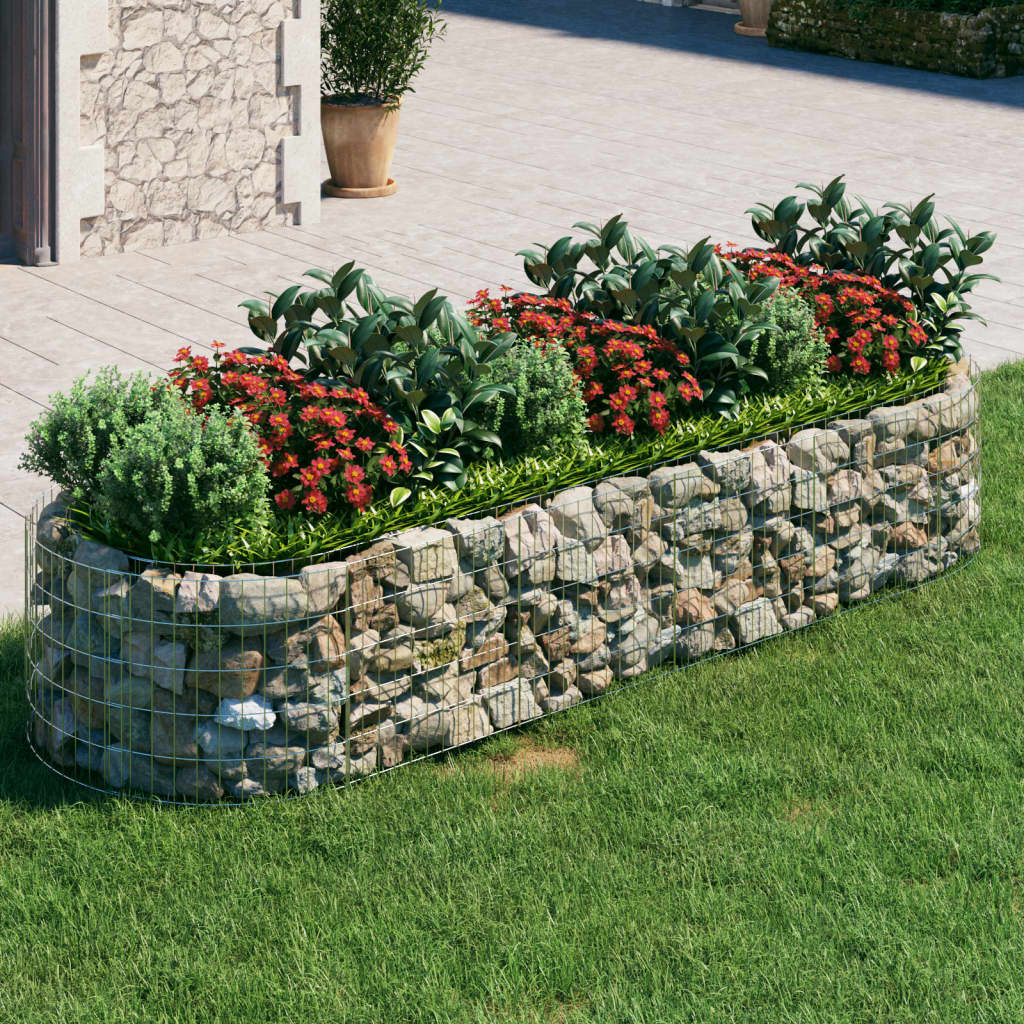Gabionen-Hochbeet Steingabionen Steinkorb Zaun Mauer Gitter Verzinktes Eisen - Bild 38 von 46