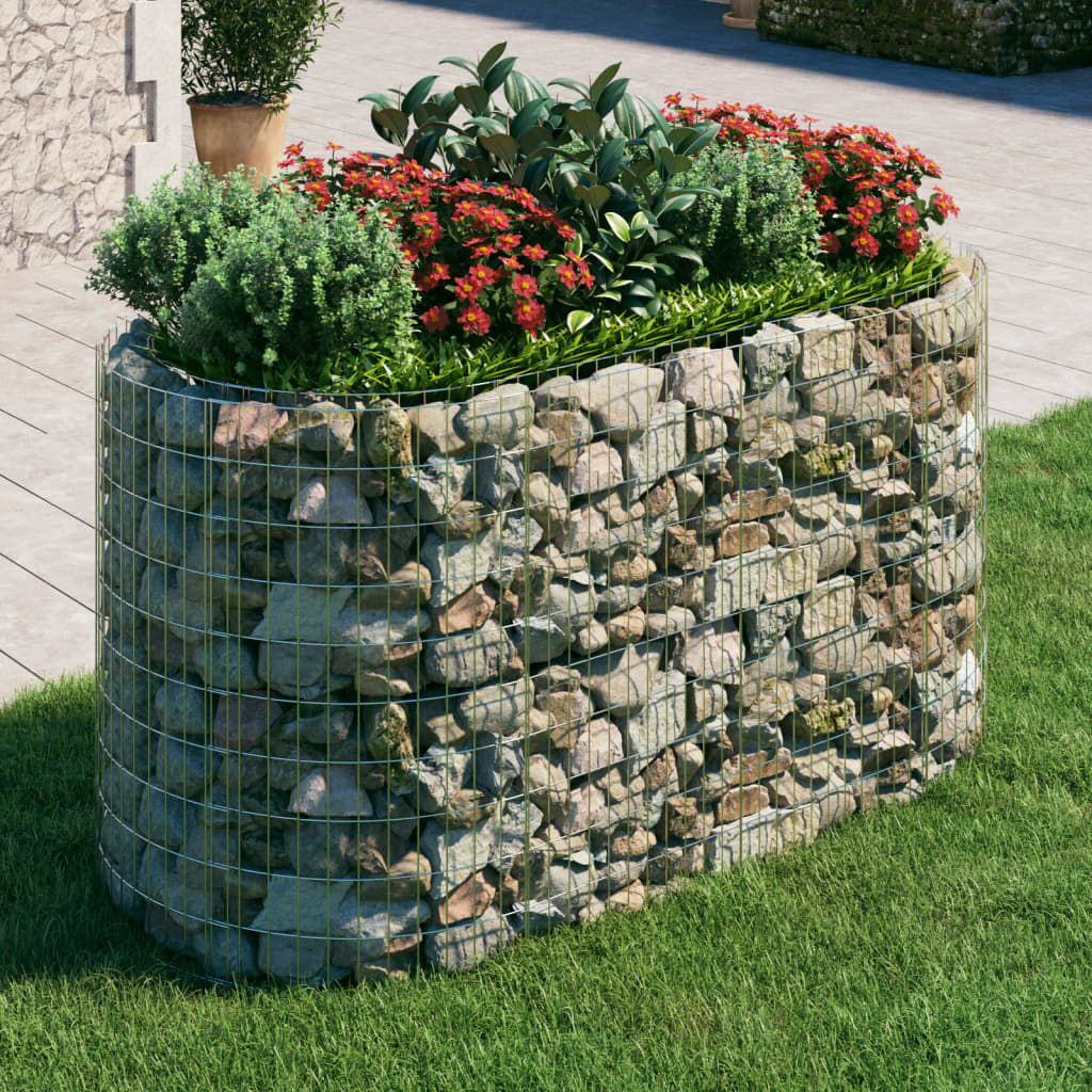 Gabionen-Hochbeet Steingabionen Steinkorb Zaun Mauer Gitter Verzinktes Eisen - Bild 42 von 46