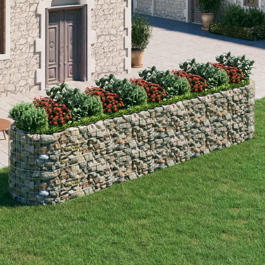 Gabionen-Hochbeet Steingabionen Steinkorb Zaun Mauer Gitter Verzinktes Eisen - Bild 45 von 46