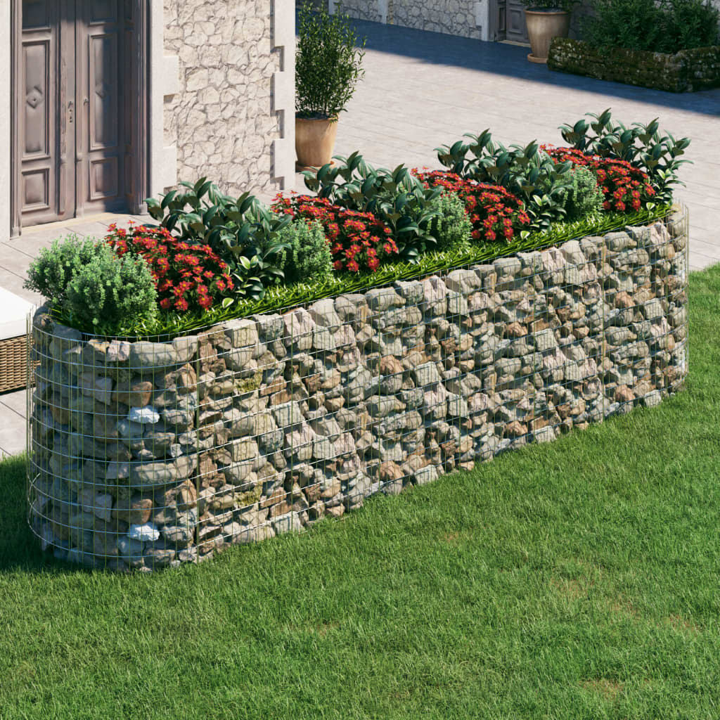 Gabionen-Hochbeet Steingabionen Steinkorb Zaun Mauer Gitter Verzinktes Eisen - Bild 44 von 46