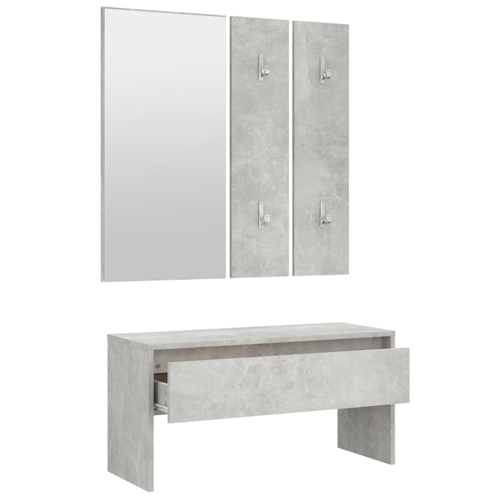 Flurgarderobe Ruben weiß Garderobenset Schuhbank Komplettgarderobe Flur Satz - Bild 30 von 70