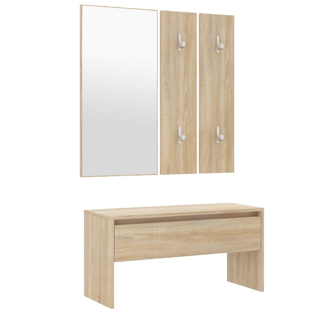 Flurgarderobe Ruben weiß Garderobenset Schuhbank Komplettgarderobe Flur Satz - Bild 18 von 70