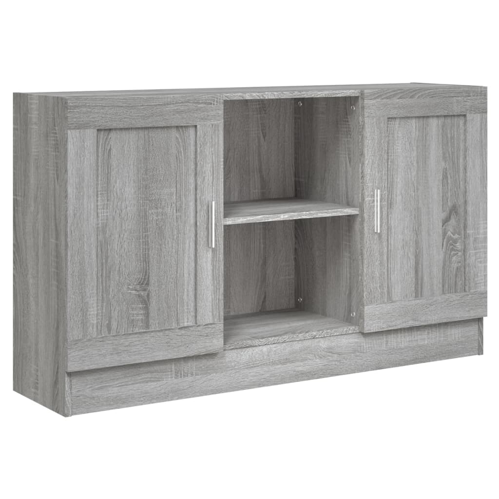 Kommode Anrichte 120 cm Sideboard 2 Türen und 2 Fächer Holzwerkstoff Bodengleich - Bild 73 von 89