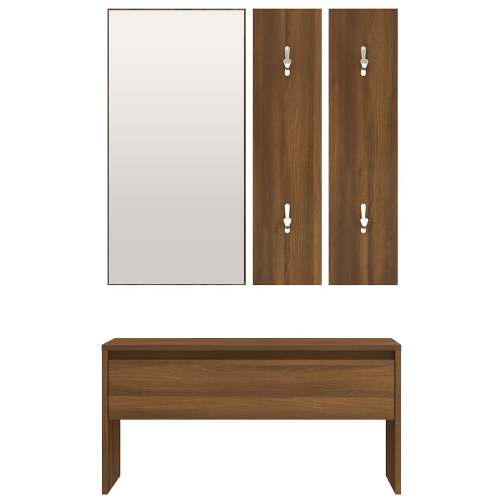 Flurgarderobe Ruben weiß Garderobenset Schuhbank Komplettgarderobe Flur Satz - Bild 61 von 70