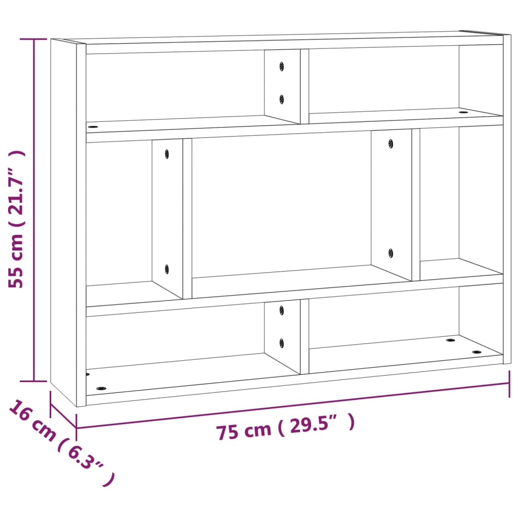 Wandregal Hängeregal Bücherregal Schweberegal Wandboard Holz Regal - Bild 49 von 63