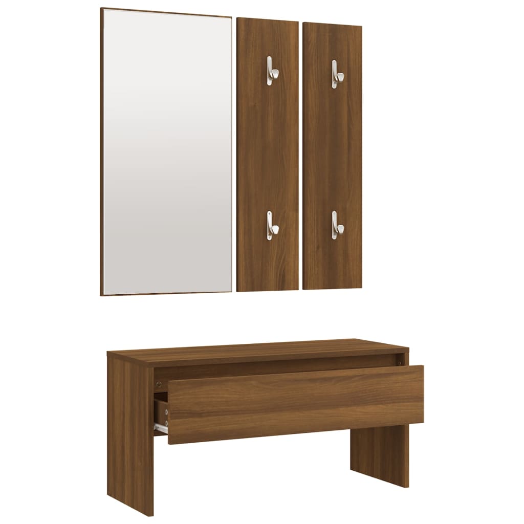 Flurgarderobe Ruben weiß Garderobenset Schuhbank Komplettgarderobe Flur Satz - Bild 62 von 70