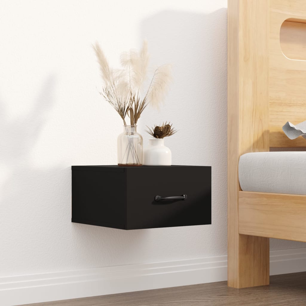 Wall Mounted Bedside Cabinet Floating Night Stand 1 Drawer Storage Side Table