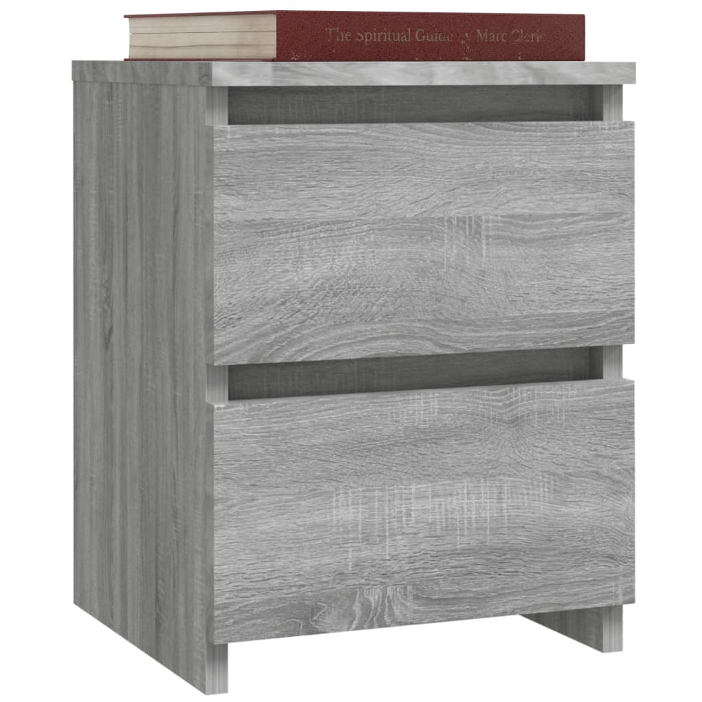 1/2er Holzwerkstoff Nachttisch Hochglanz Nachtschrank Schrank mit 2 Schubladen - Bild 54 von 61