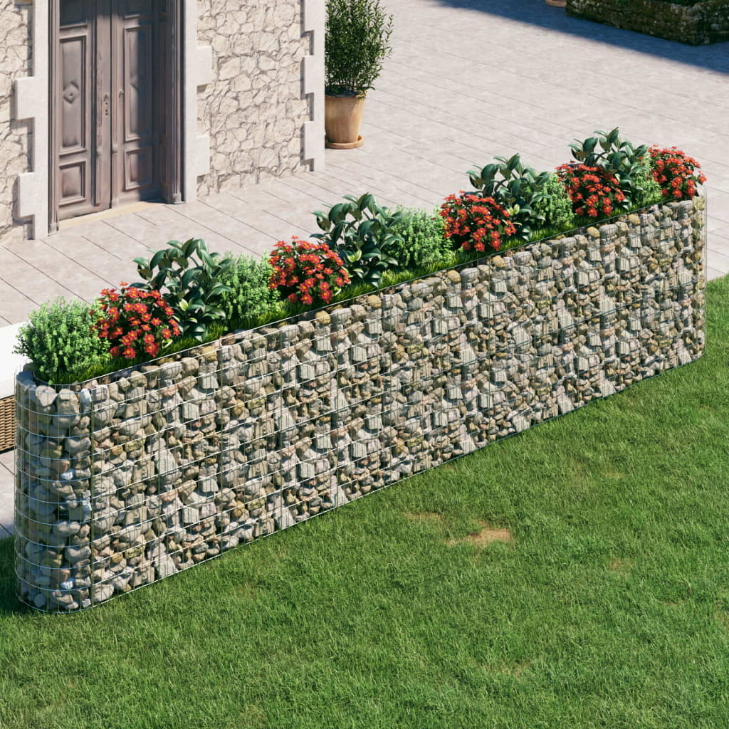 Gabionen-Hochbeet Steingabionen Steinkorb Zaun Mauer Gitter Verzinktes Eisen - Bild 34 von 46