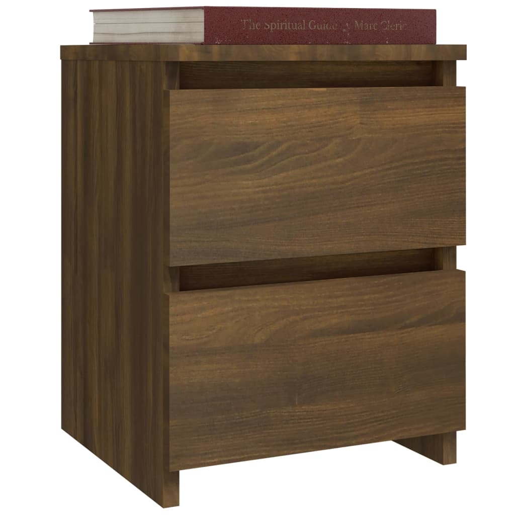 1/2er Holzwerkstoff Nachttisch Hochglanz Nachtschrank Schrank mit 2 Schubladen - Bild 60 von 61