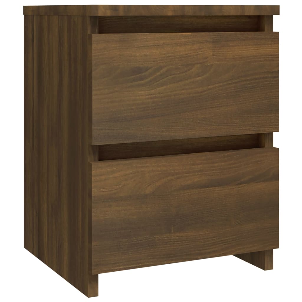 1/2er Holzwerkstoff Nachttisch Hochglanz Nachtschrank Schrank mit 2 Schubladen - Bild 57 von 61