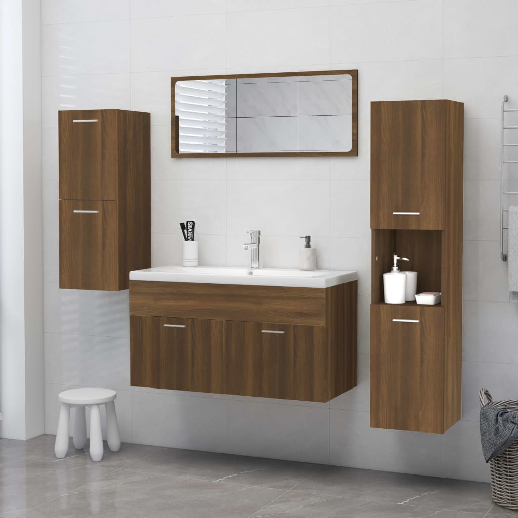 Badschrank Wandschrank Hochschrank Badezimmerschrank Hängeschrank 30x30x130cm - Bild 115 von 153