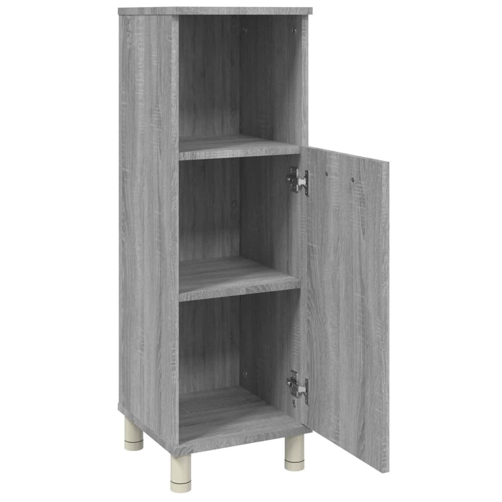 Badezimmerschrank Badschrank Schmaler Midischrank Badregal 3 Fächern 30x30x95 cm - Bild 58 von 109