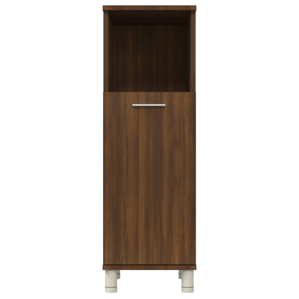 Badezimmerschrank Badschrank Schmaler Midischrank Badregal 3 Fächern 30x30x95 cm - Bild 68 von 109